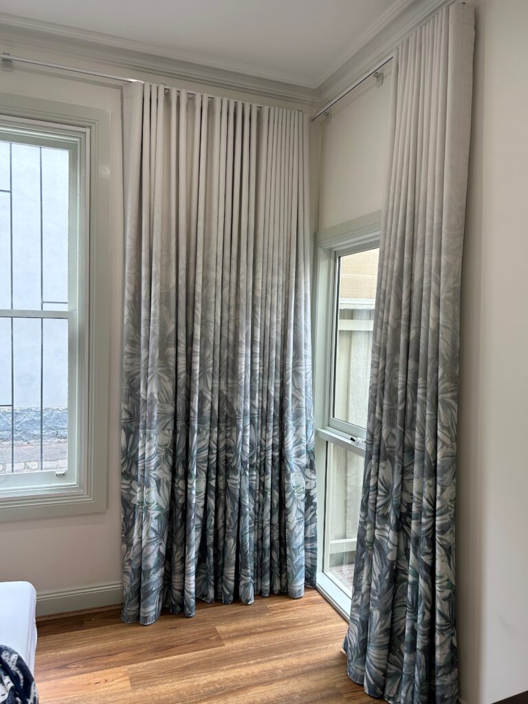 Sheer Wave fold Curtains with blockout lining